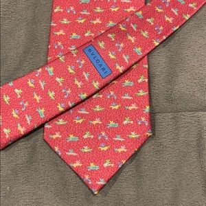 Bulgari Pink/Red Tie Mice Design